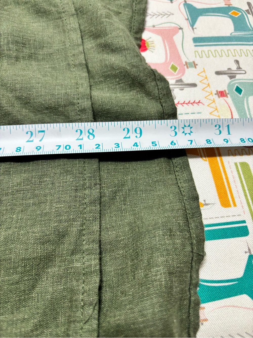 New Directions Women Large Green Linen Lyocell Tunic Roll Tab Sleeve Lightweight - Picture 11 of 11